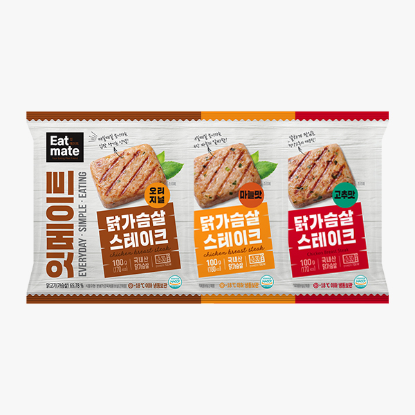 [잇메이트] 닭가슴살 스테이크 100g 3종 30팩