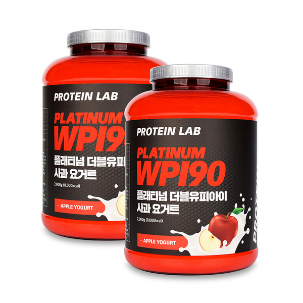 [프로틴랩] 플래티넘 WPI 단백질 보충제 2kg 사과 요거트 & 더블더치 초코