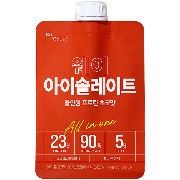 [코코랩] WPI 웨이아이솔레이트 헬스보충제 초코맛 30g X 10팩