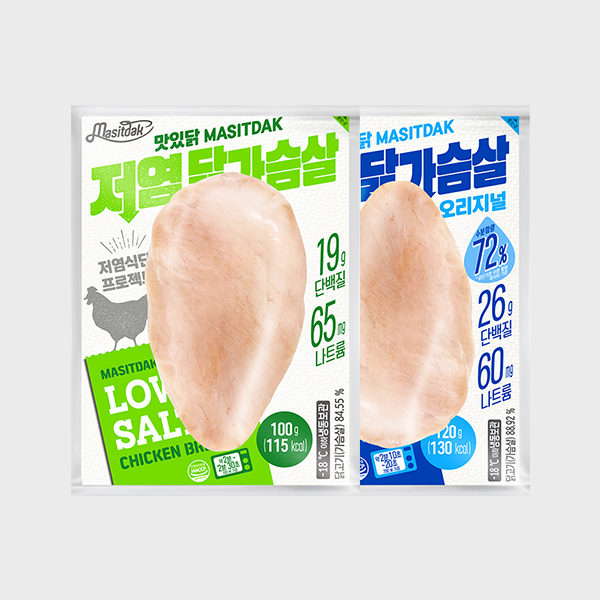 [맛있닭] 저염·프로 닭가슴살 100g~120g 10팩
