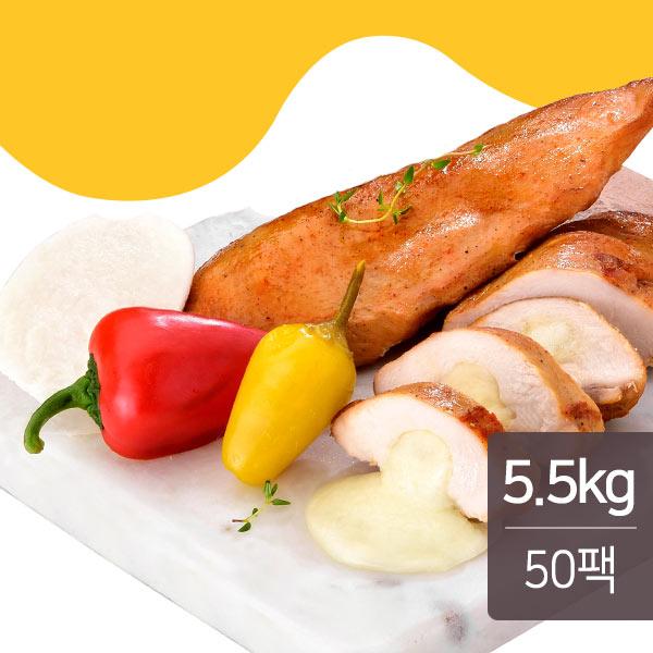 치품닭 치즈품은 훈제 닭가슴살 고추맛 110g x 50팩(5.5kg)
