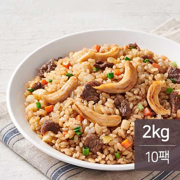 잇메이트 닭가슴살 현미 볶음밥 혼합(양송이4,갈비3,김치3) 200g X 10팩(2kg)
