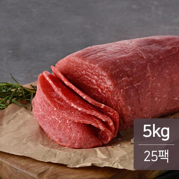 신선애 냉동 저지방 소고기 홍두깨살 슬라이스 200g X 25팩(5kg)