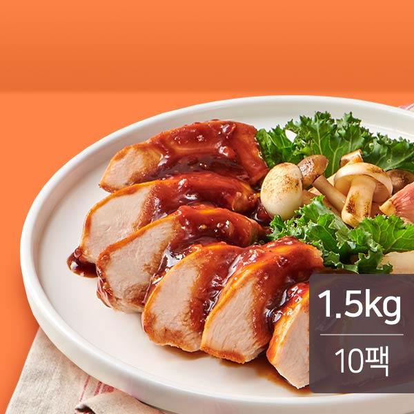 잇메이트 슬라이스 소스 닭가슴살 토마토 스테이크 150g X 10팩(1.5kg)