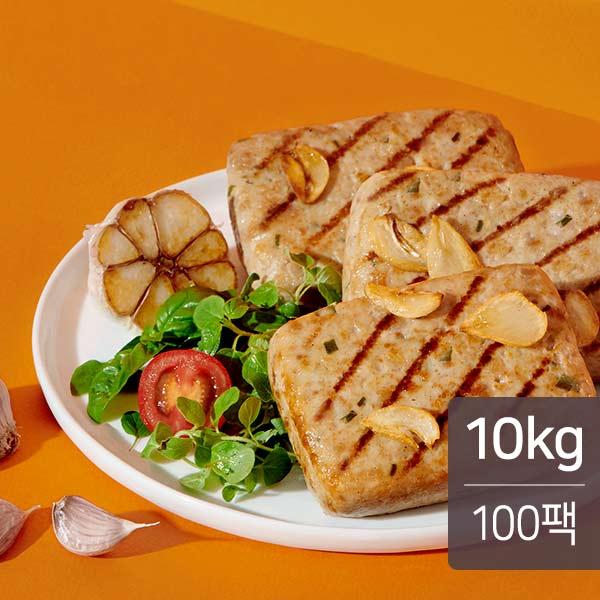 잇메이트 닭가슴살 스테이크 마늘맛 100g X 100팩(10kg)