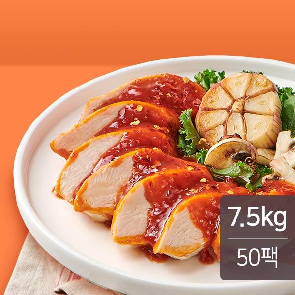 잇메이트 슬라이스 소스 닭가슴살 로스트 핫바베큐 150g X 50팩(7.5kg)