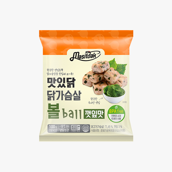 맛있닭 닭가슴살볼 깻잎 1팩