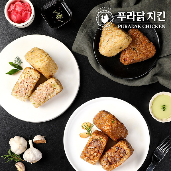 [푸라닭] 맛이 좋은 소스 바른 주먹밥