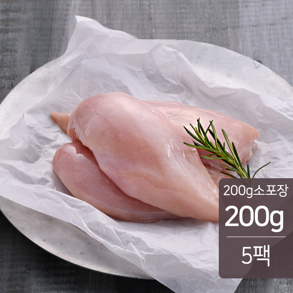 신선애 냉동 생 닭가슴살 200g X 5팩(1kg)