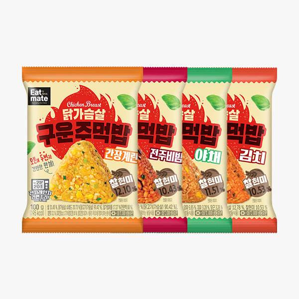 ★1팩 1,175원★ [잇메이트] 닭가슴살 구운 주먹밥