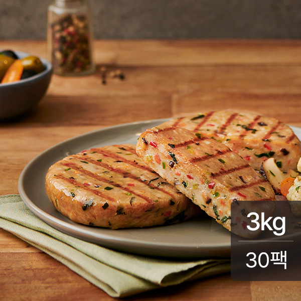 맛있닭 닭가슴살 스테이크  야채맛 100g X 30팩(3kg)