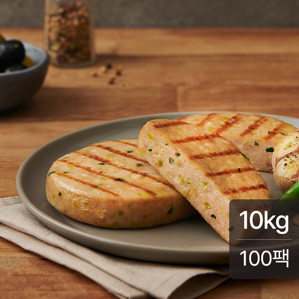 맛있닭 닭가슴살 스테이크  갈릭맛 100g X 100팩(10kg)