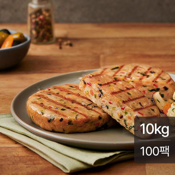 맛있닭 닭가슴살 스테이크  야채맛 100g X 100팩(10kg)