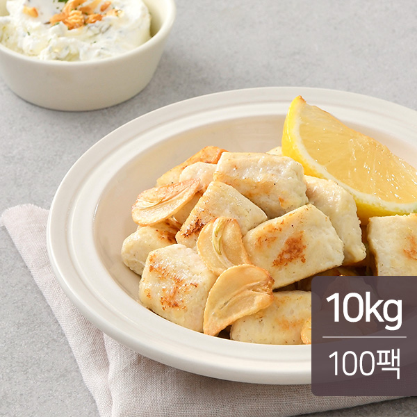 맛있닭 닭가슴살 큐브 마늘맛 100g X 100팩(10kg)