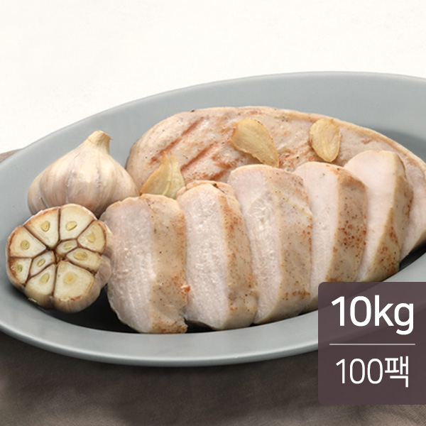맛있닭 소프트 닭가슴살 마늘맛 100g X 100팩(10kg)