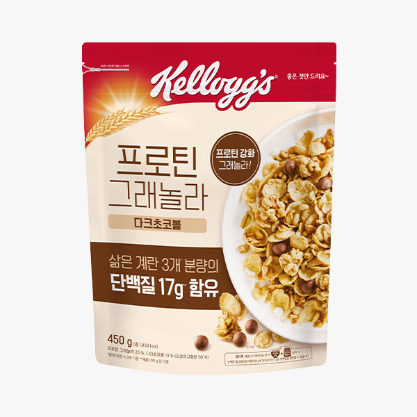 [켈로그] 프로틴 그래놀라 다크초코볼