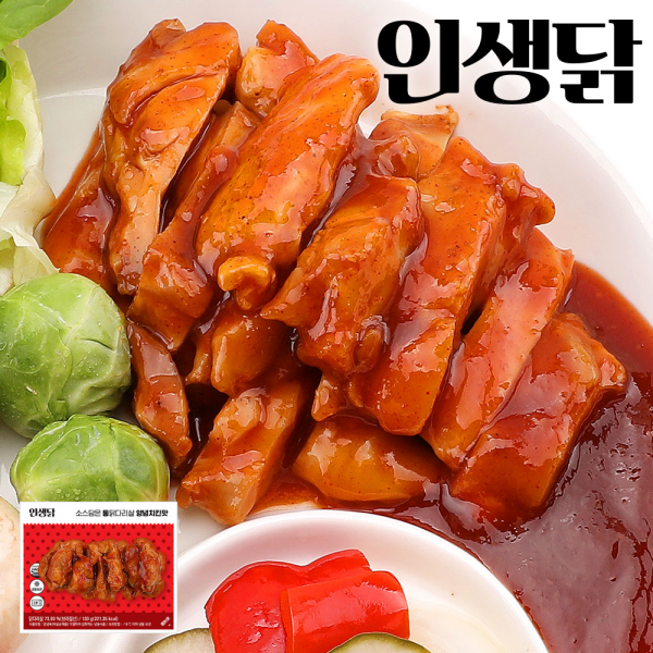 인생닭 소스담은 닭다리살 양념치킨맛 130g