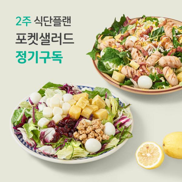 [포켓샐러드] 2주 짜여진 식단플랜 샐러드 정기구독