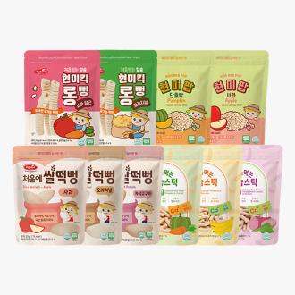 [베베스트] 아이 간식 쌀떡뻥·칼슘스틱 10종 골라담기