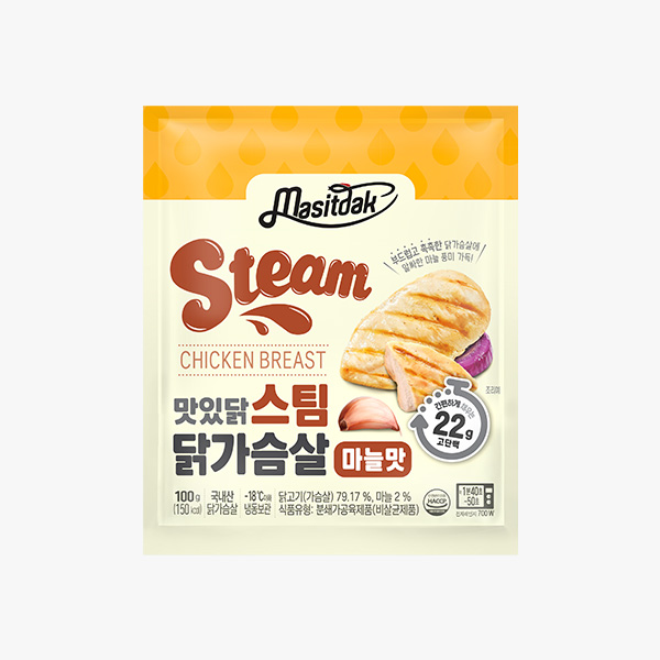 맛있닭 스팀 닭가슴살 마늘맛 100g 