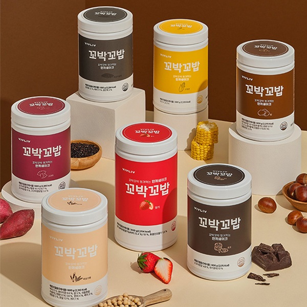 [비브리브] 꼬박꼬밥 단백질 쉐이크 대용량 600g