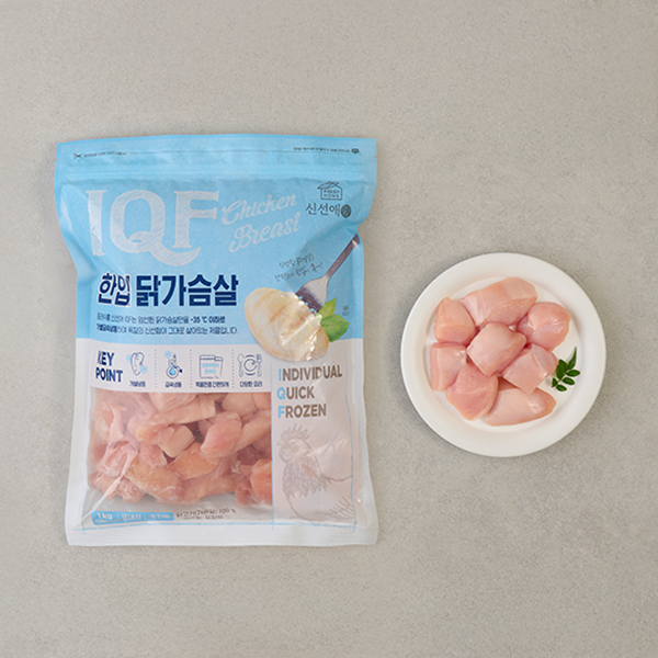신선애 IQF 한입 생 닭가슴살 1kg