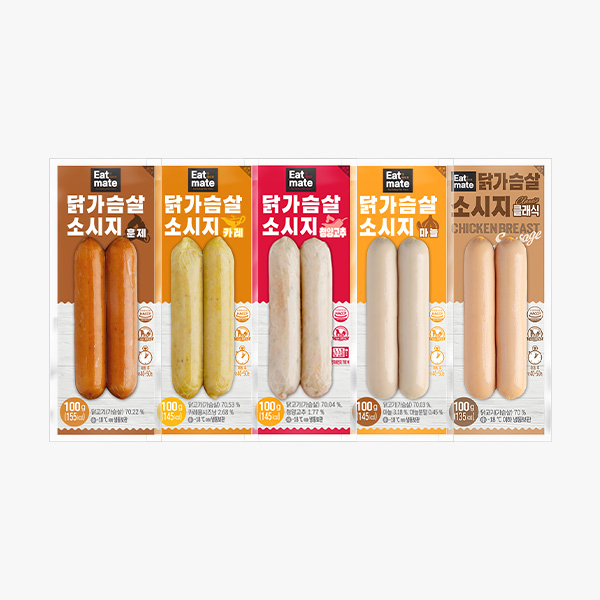 【하루특가】 [잇메이트] 닭가슴살 소시지 5+5 & 15+15