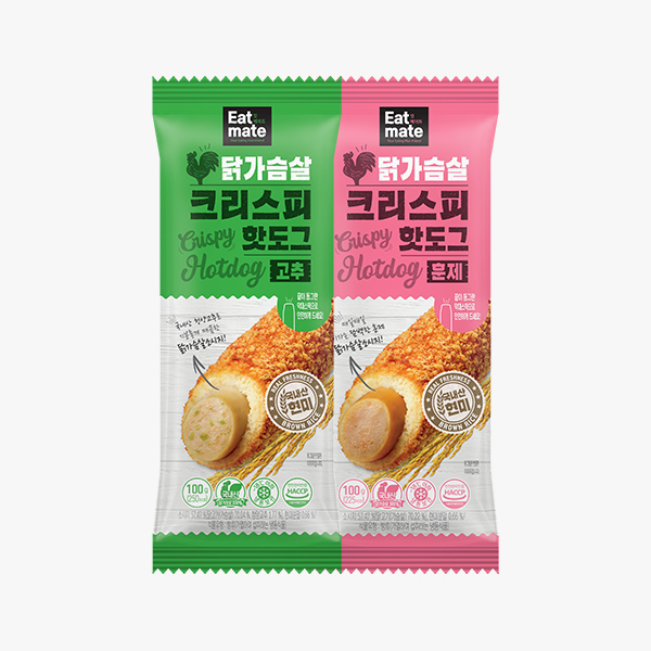 [잇메이트] 닭가슴살 크리스피 현미핫도그 5+5 & 8+8