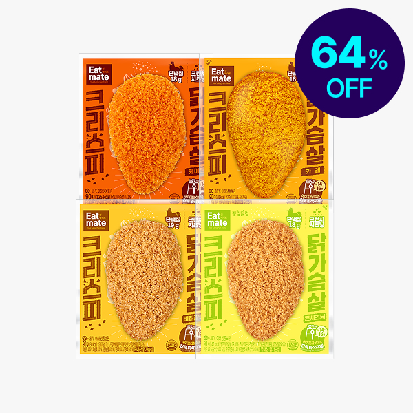 【지식부장관 PICK】 [잇메이트] 크리스피 닭가슴살 최대 64% 할인