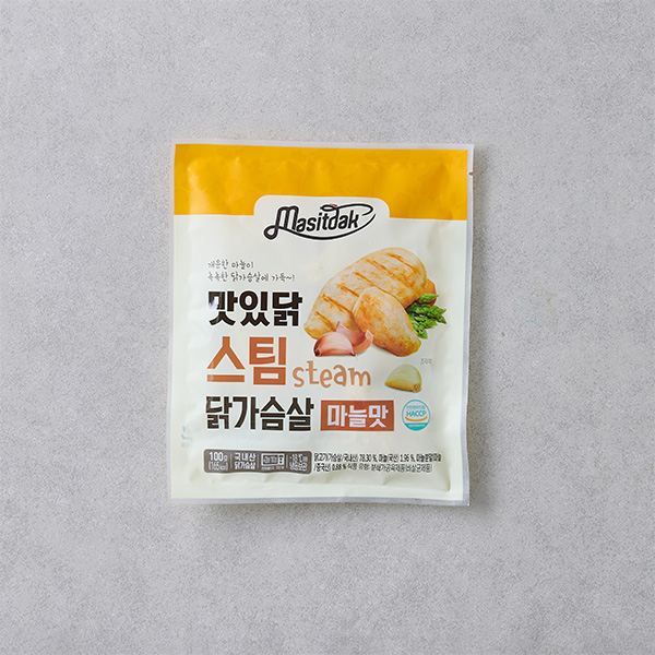 맛있닭 스팀 닭가슴살 마늘맛 100g X 100팩(10kg)