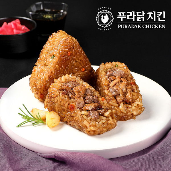 [푸라닭] 맛이 좋은 소스 바른 주먹밥