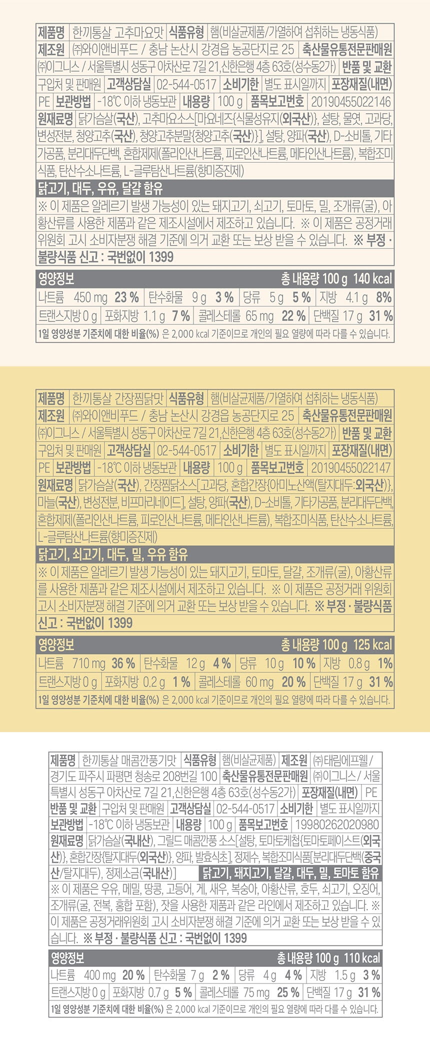 한끼통살