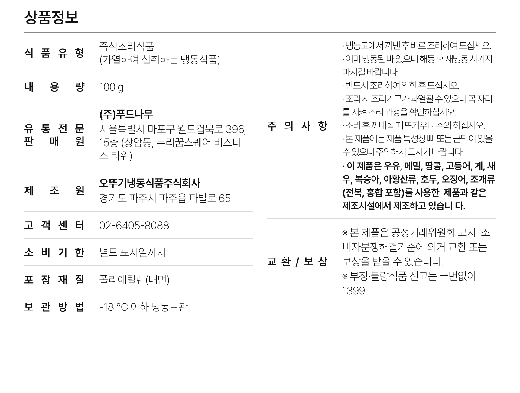 상품정보