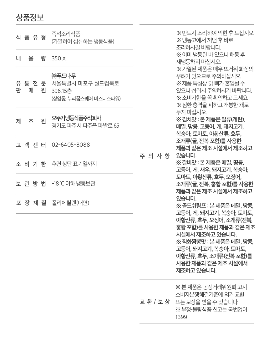 상품정보